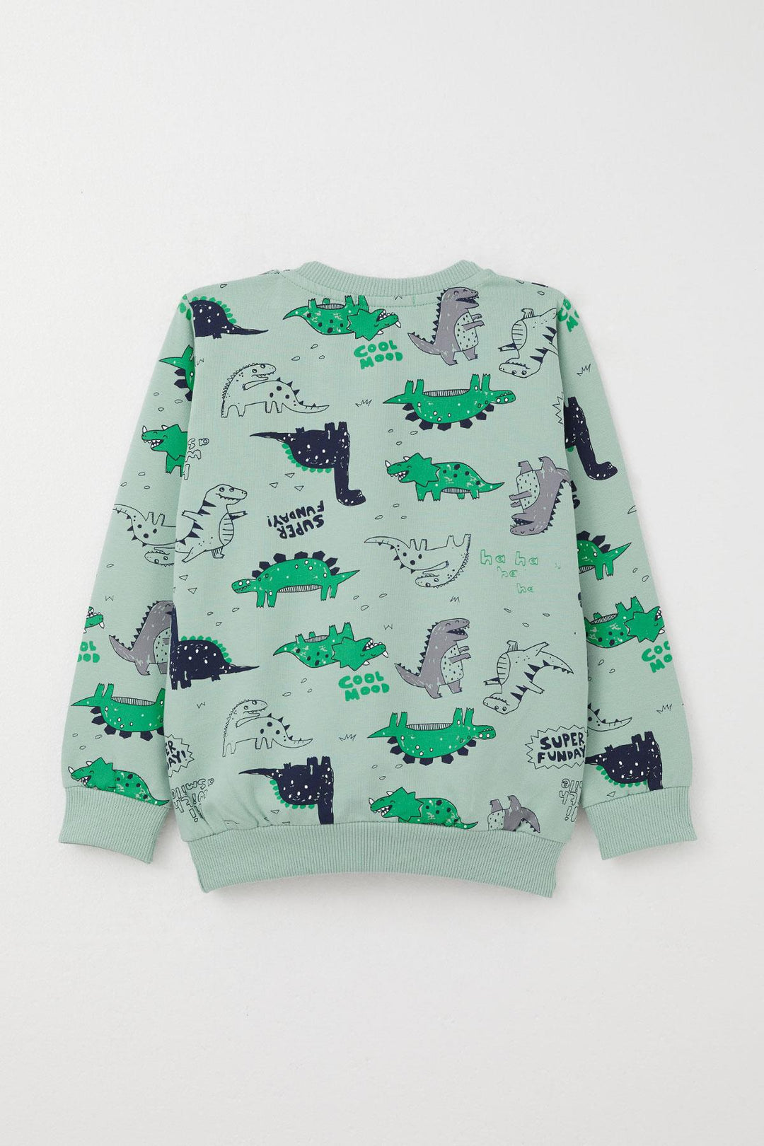 BRE Breeze Baby Boy Tracksuit Dinosaur Printed 9 Months-3 Years, Aqua Green - Mérida