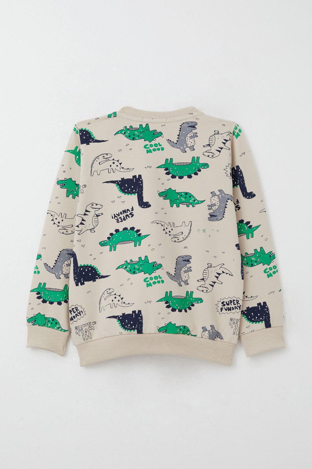 BRE Breeze Baby Boy Tracksuit Dinosaur Printed 9 Months-3 Years, Beige - Tonalá