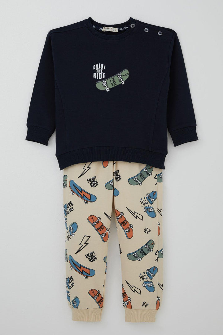 BRE Breeze Baby Boy Tracksuit Skate Time 9 Months-3 Years, Navy Blue - San Buenaventura