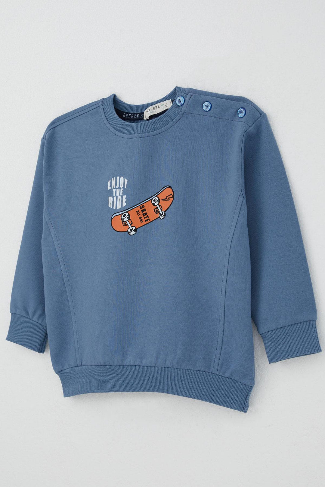BRE Breeze Baby Boy Tracksuit Skate Time 9 Months-3 Years, Indigo - Oceanside
