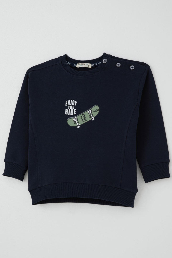 BRE Breeze Baby Boy Tracksuit Skate Time 9 Months-3 Years, Navy Blue - San Buenaventura