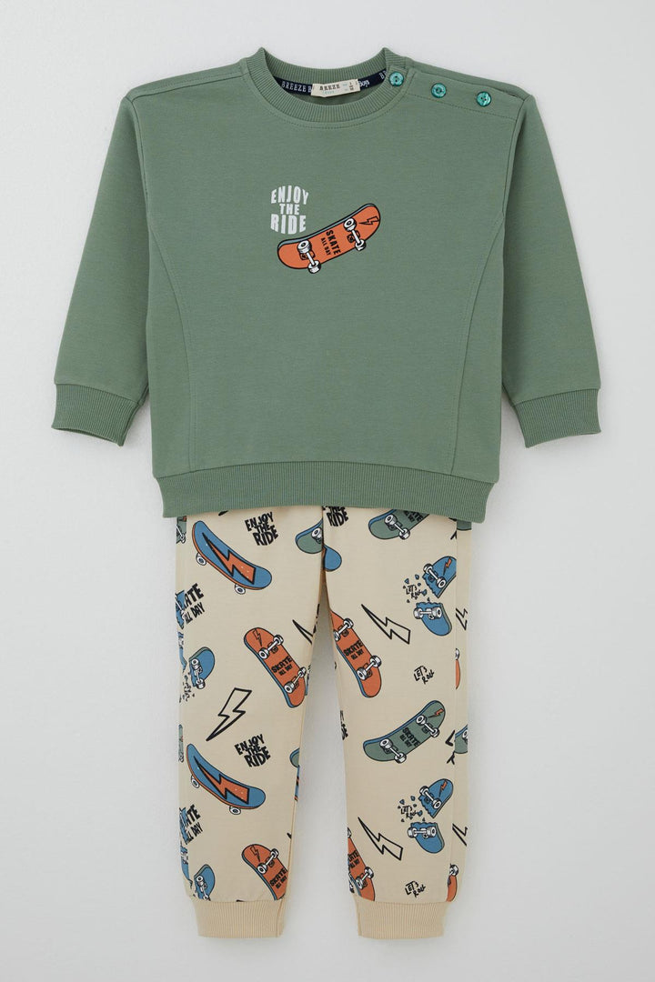 BRE Breeze Baby Boy Tracksuit Skate Time 9 Months-3 Years, Mint Green - Salem