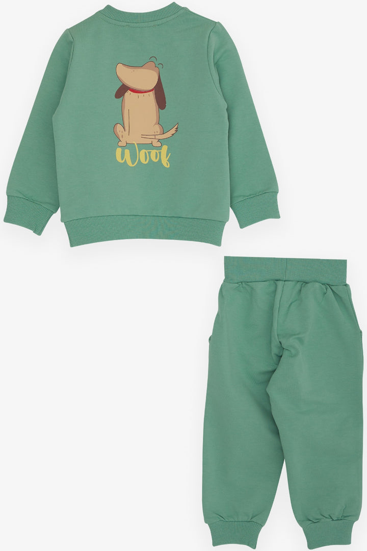 بدلة رياضية BRE Breeze Baby Boy مع طباعة Dizzy Dog من 9 أشهر إلى 3 سنوات، أخضر نعناعي - بحيرة Elsinore