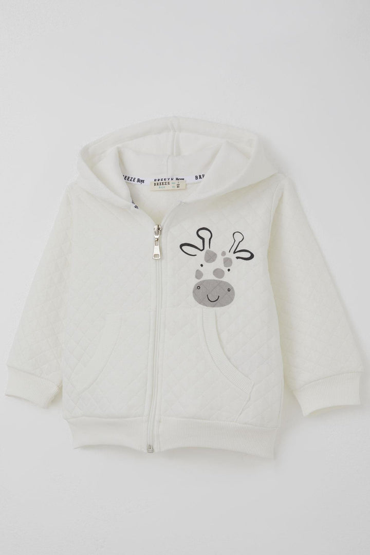 BRE Breeze Erkek Bebek Eşofman Takımı Sevimli Zürafa Baskılı Kapitone Desenli 6 Ay.5 Yaş, Ekru - Christchurch