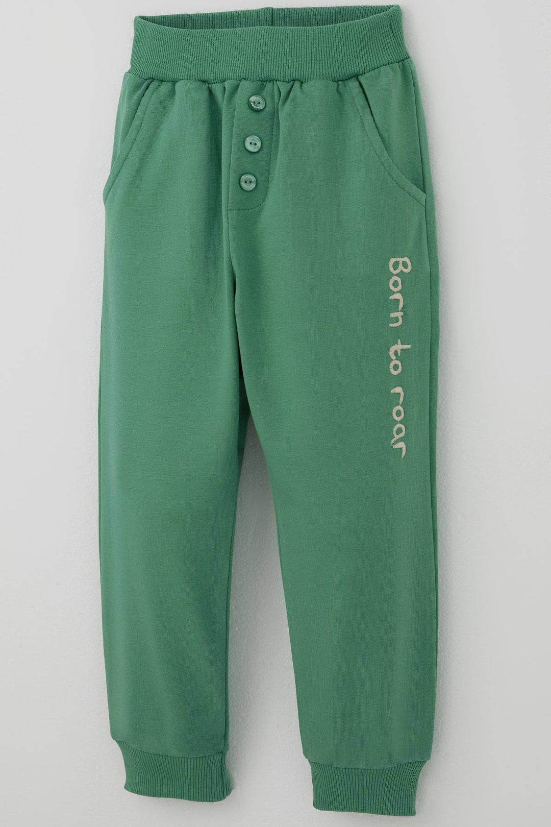 BRE Breeze Erkek Bebek Eşofman Takımı Sevimli Dinozor Nakışlı 9 Ay-3 Yaş, Bej - Oak Park