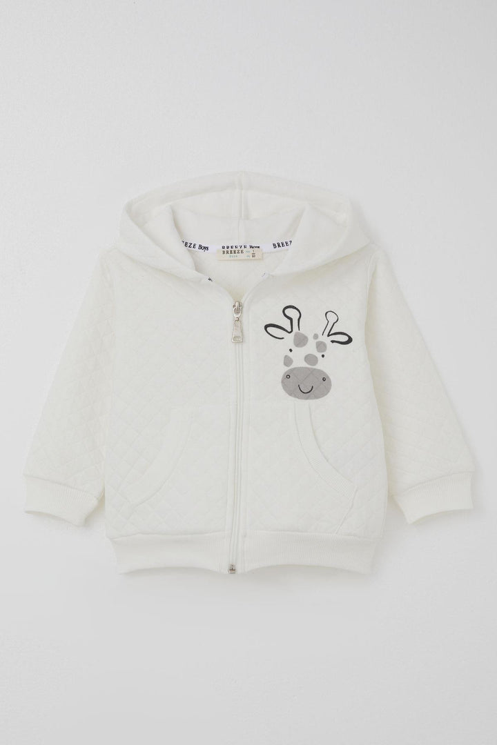 BRE Breeze Erkek Bebek Eşofman Takımı Sevimli Zürafa Baskılı Kapitone Desenli 6 Ay.5 Yaş, Ekru - Christchurch