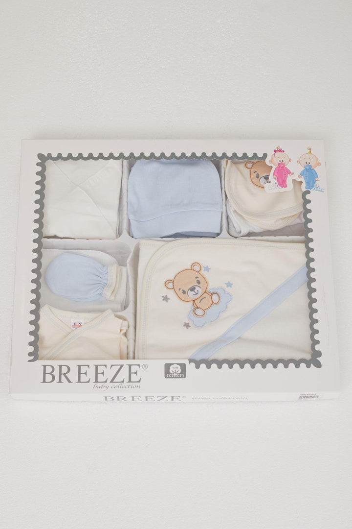 طقم ملابس مستشفى BRE Breeze Baby Boy مكون من 10 قطع على شكل دب لطيف مطرز بالنجوم من عمر 0 ​​إلى 3 أشهر، إكرو - كورتلاند