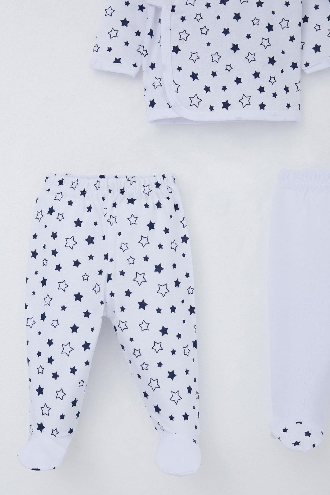 BRE Breeze Baby Boy Hospital Outfit 3-Piece Star Patterned 0-4 Months, White - Calimera