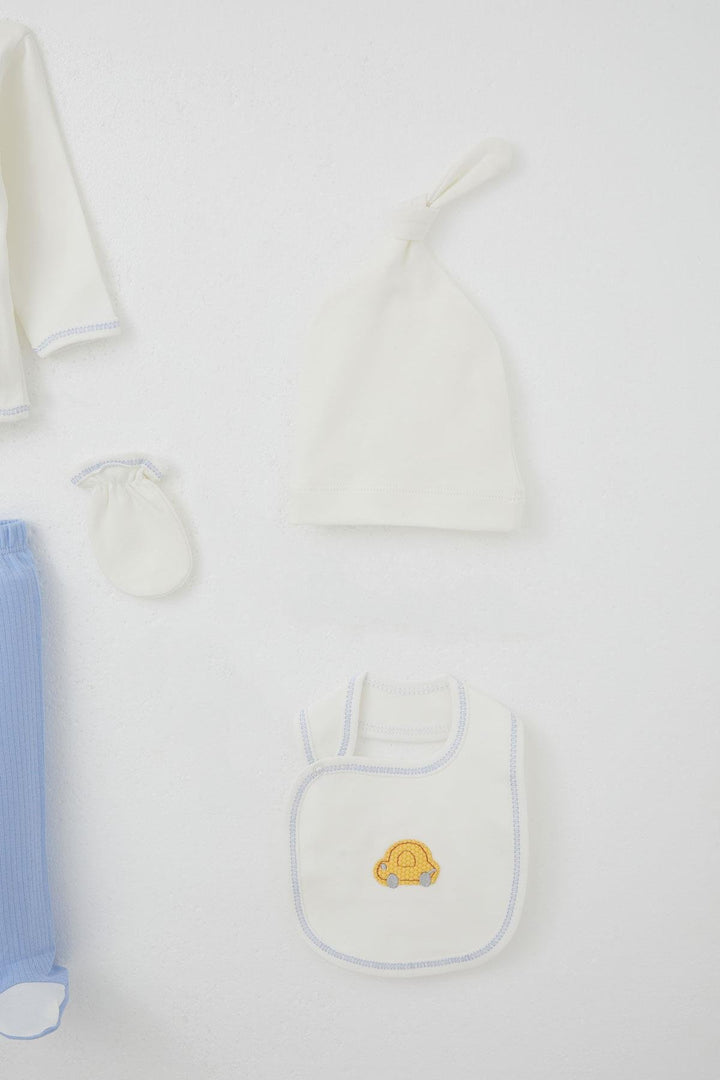 BRE Breeze Baby Boy Hospital Exit 5-Piece Patin Car Adventure 0-3 Months, White - Castelo Branco
