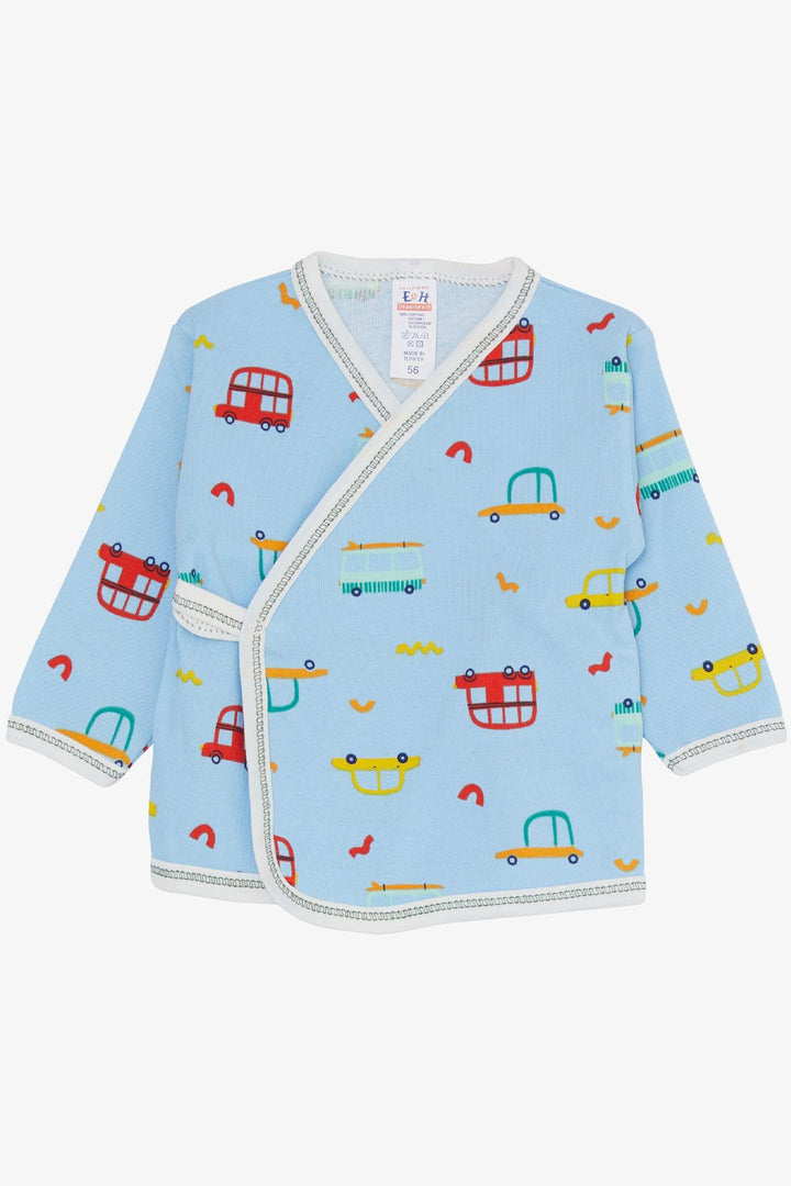 BRE Breeze Baby Boy Hospital Outfit 5-Piece الملونة سيارة نمط 0-، أزرق فاتح - إبسويتش