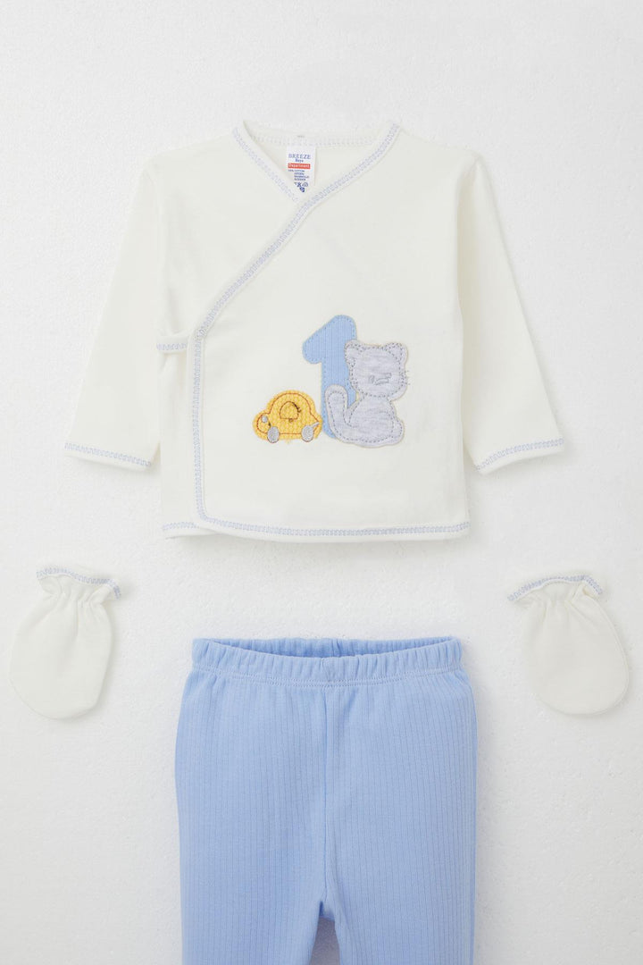 BRE Breeze Baby Boy Hospital Exit 5-Piece Patin Car Adventure 0-3 Months, White - Castelo Branco
