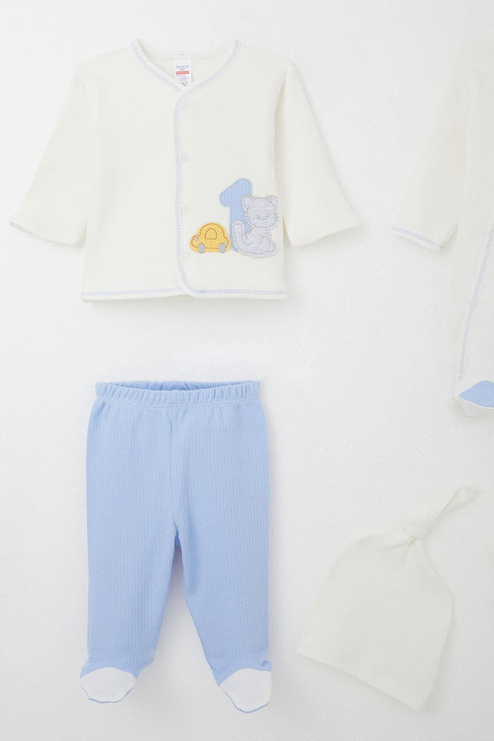 BRE Breeze Baby Boy Hospital Exit 8 Piece Patin Car Adventure 0-3 Months, White - Middletown