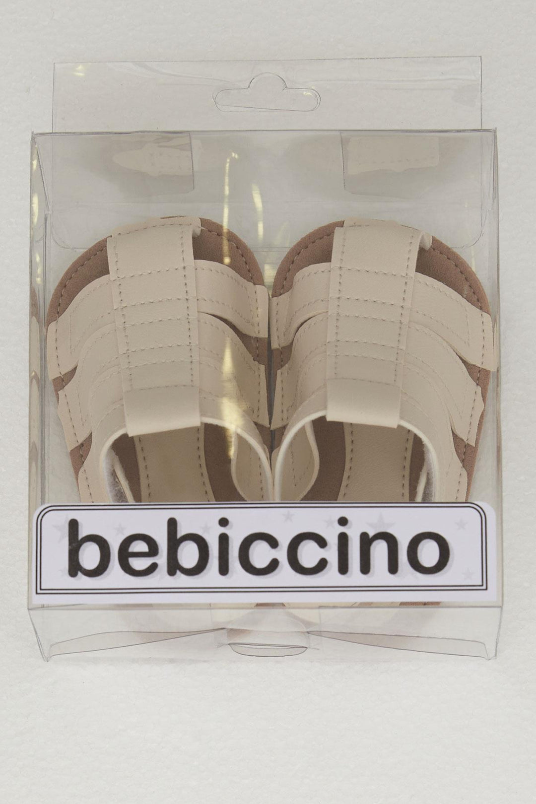 BRE Breeze Baby Boy Nubuck Sandals with Velcro, Size 189, Cream - Warrington