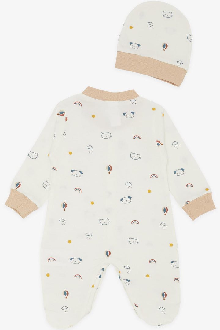 BRE Breeze Baby Boy Footed Romper Sky Themed Animal منقوشة 0-3 أشهر-6 أشهر، إكرو - بارك ريدج