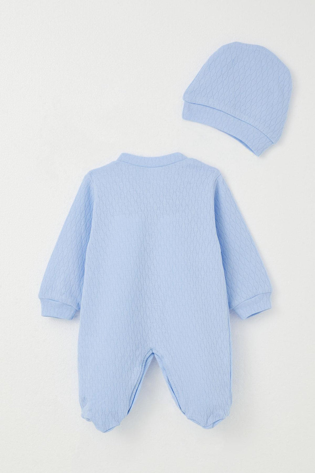 BRE Breeze Baby Boy Footed Romper Jacquard 0-6 Months, Blue - Chaïdári