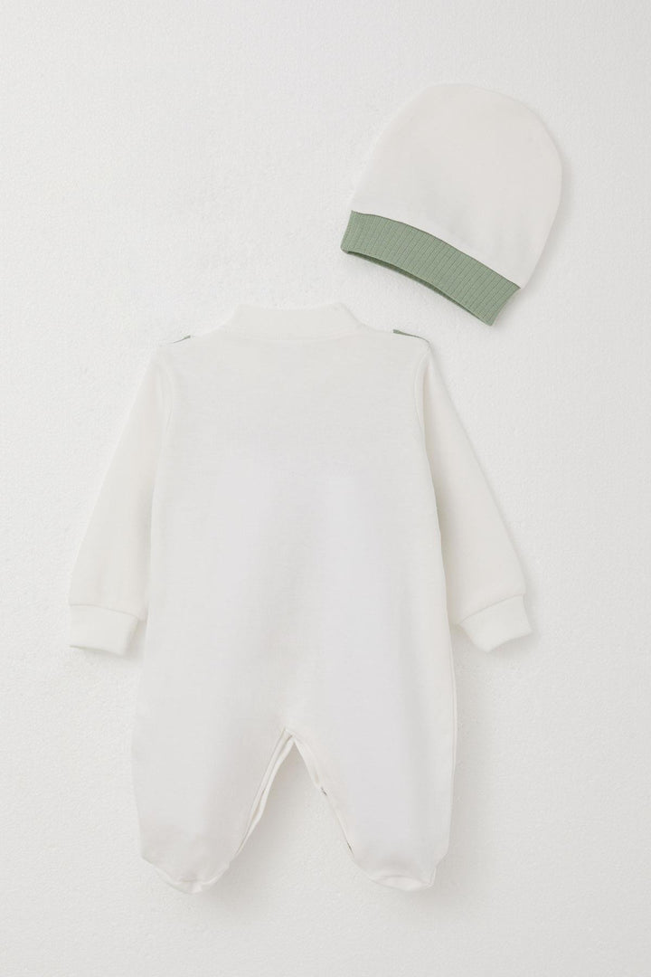 BRE Breeze Baby Boy Footed Romper with Fixed Bow Tie Vest, 0-6 Months, Ecru - Essex