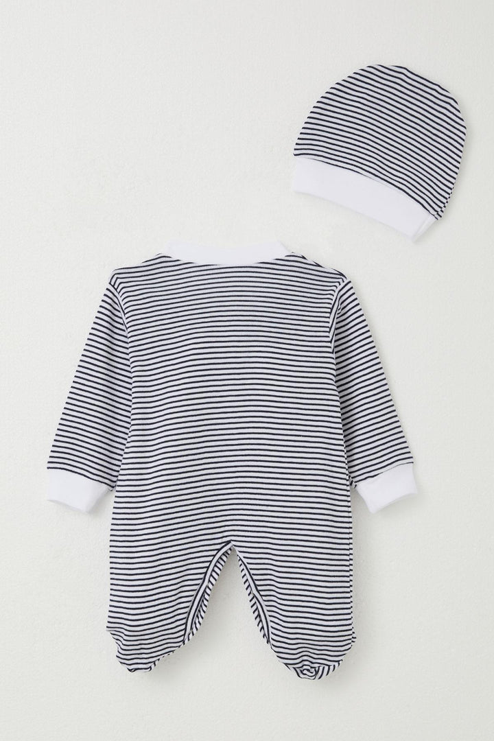 BRE Breeze Baby Boy Romper with Socks Cute Puppy Embroidery Striped 0-6 Months, Mixed Color - Vasylkiv