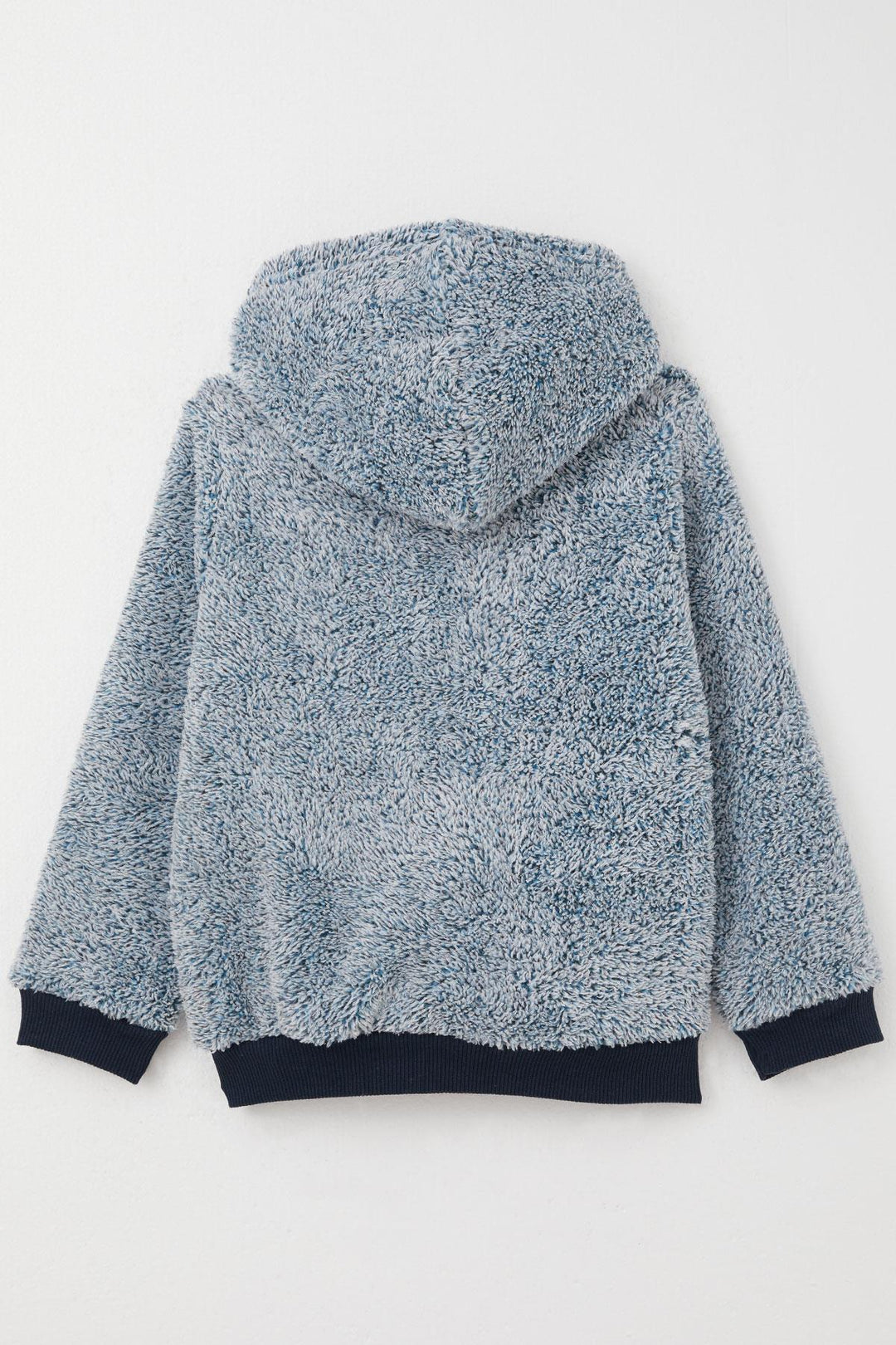 BRE Breeze Baby Boy Plush Hooded Zippered Cardigan 9 Months-3 Years, Navy Blue - Saint-Germain-en-Laye
