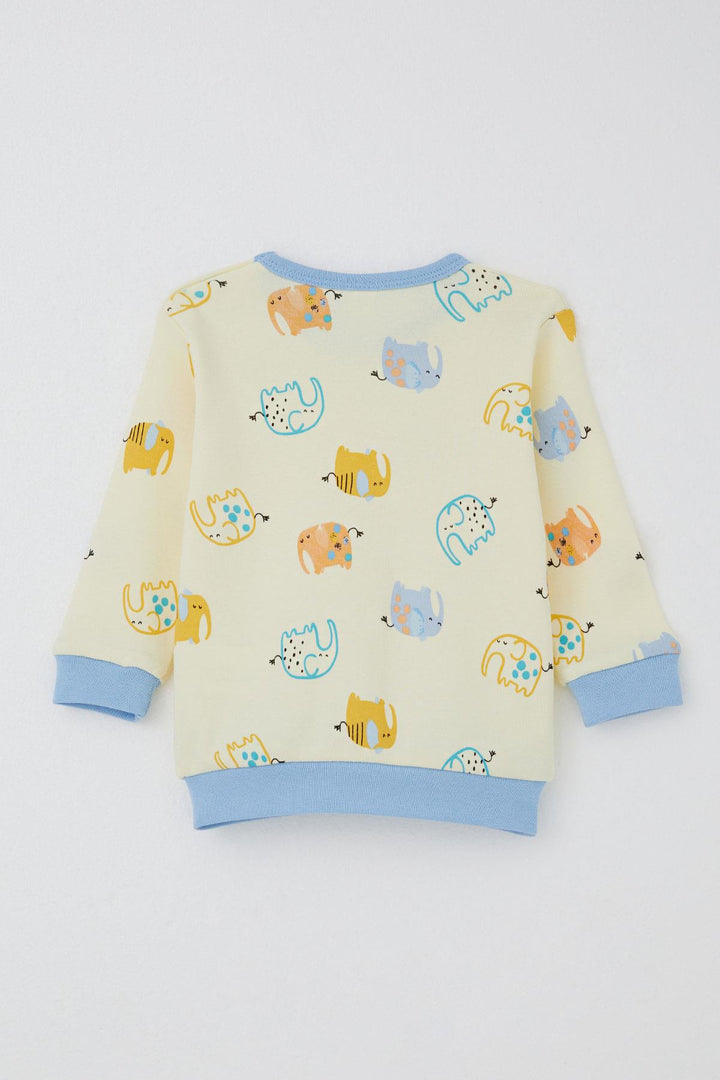 BRE Breeze Baby Boy Pyjama Set Cute Elephant Patterned 4 Months Year, Yellow - Seixal