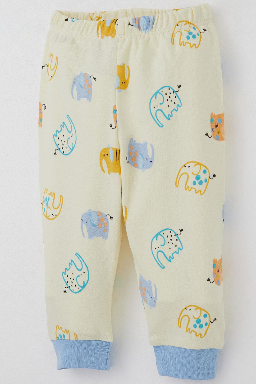 BRE Breeze Baby Boy Pyjama Set Cute Elephant Patterned 4 Months Year, Yellow - Seixal