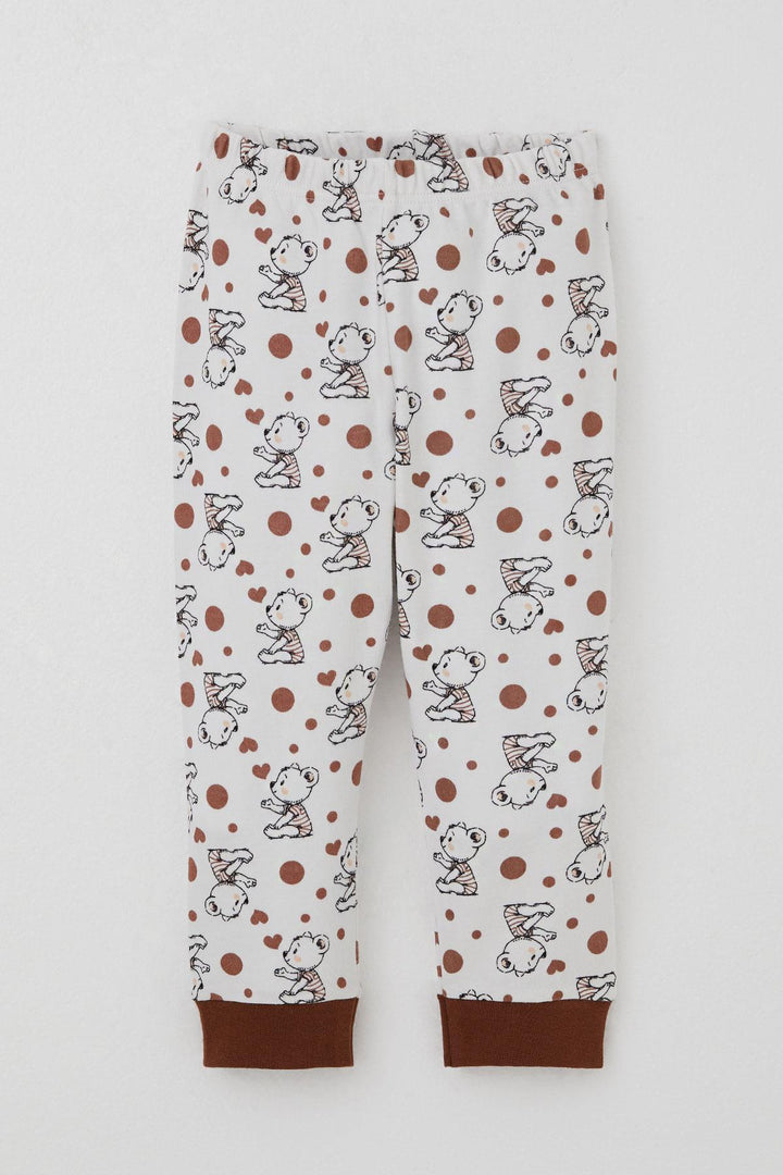 BRE Breeze Baby Boy Pajama Set Baby Cute Bear Patterned 4 Months Year, Ecru - La Louvière