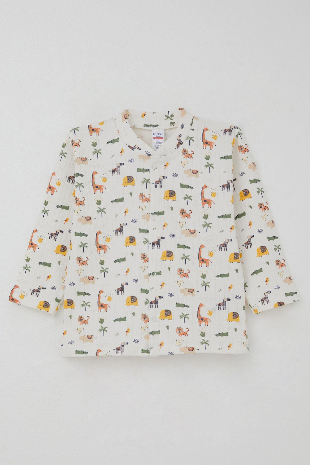 BRE Breeze Erkek Bebek Pijama Takımı Bebek Hayvanat Bahçesi 4 Ay Yaş, Ekru - La Vergne