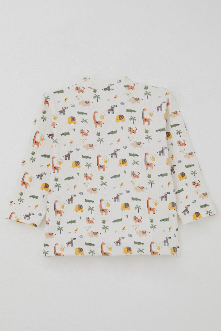 BRE Breeze Erkek Bebek Pijama Takımı Bebek Hayvanat Bahçesi 4 Ay Yaş, Ekru - La Vergne