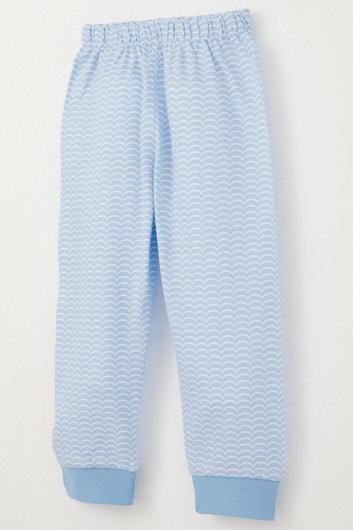 BRE Breeze Baby Boy Pajama Set Patterned Buttoned 4 Months Year, Light Blue - Ponta Delgada