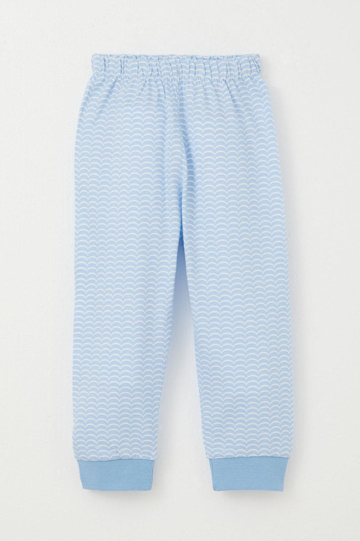 BRE Breeze Baby Boy Pajama Set Patterned Buttoned 4 Months Year, Light Blue - Ponta Delgada