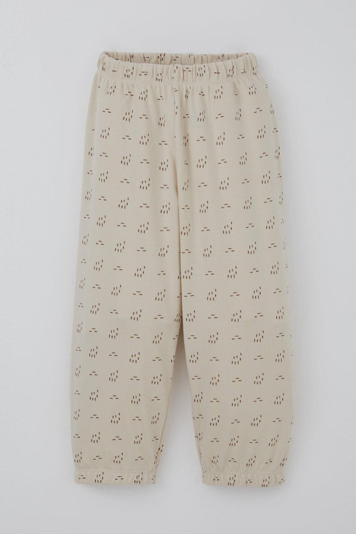 BRE Breeze Baby Boy Pajama Set Patterned Elastic Waist 9 Months-3 Years, Beige - Guilderland