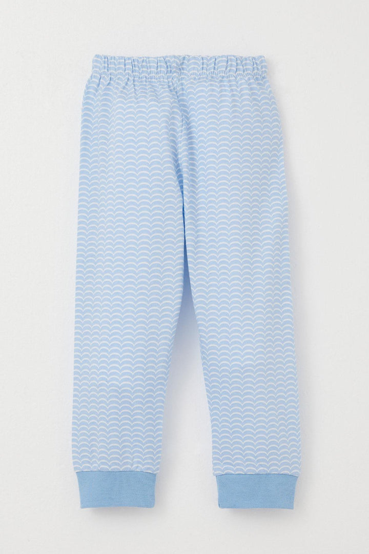 BRE Breeze Baby Boy Pajama Set Patterned Buttoned 4 Months Year, Light Blue - Ponta Delgada