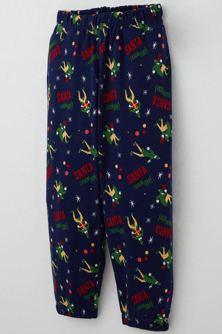 BRE Breeze Baby Boy Pajama Set Fun Santa Claus Patterned 9 Months-3 Years, Navy Blue - Bari