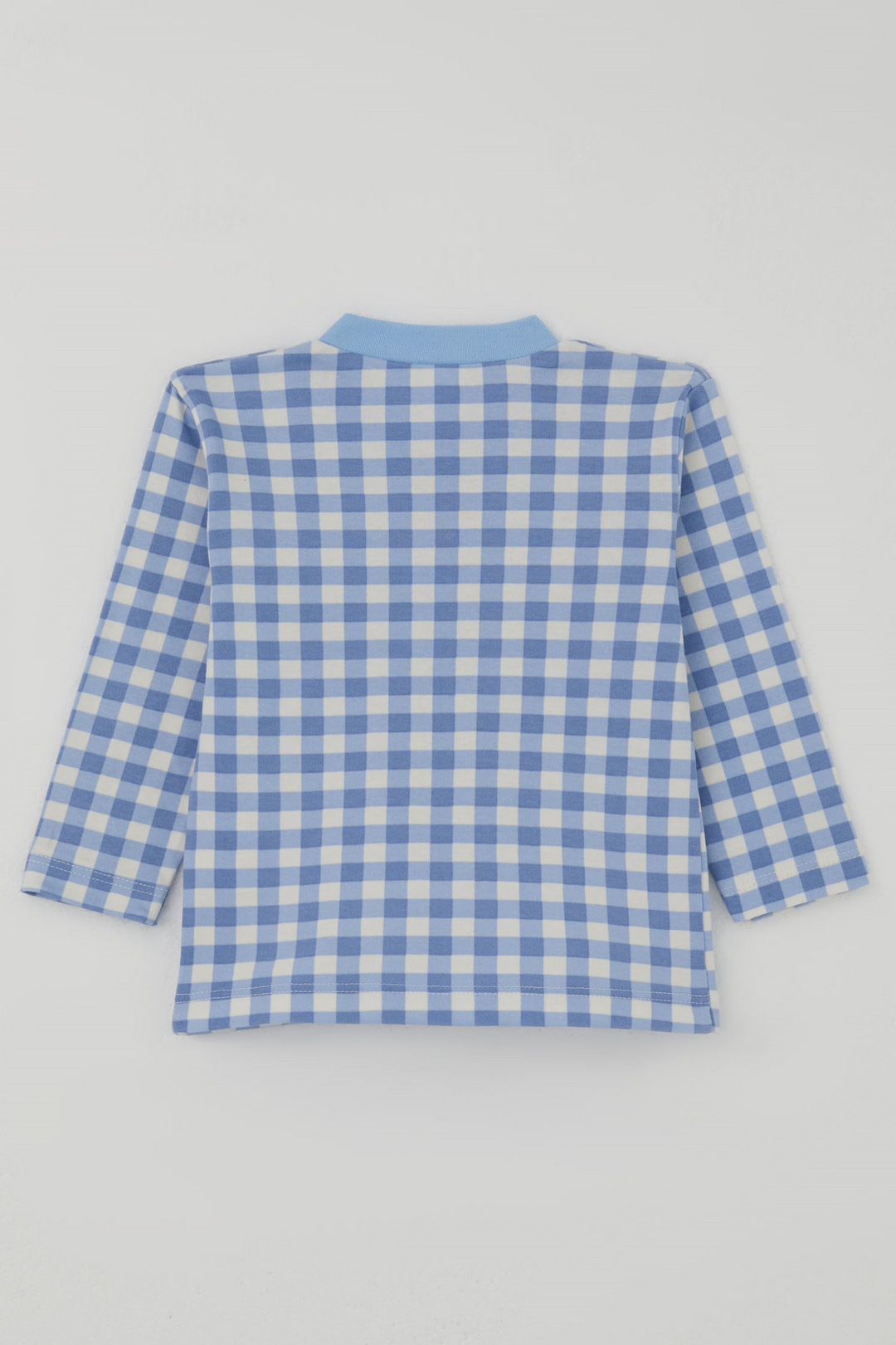 BRE Breeze Erkek Bebek Pijama Takımı Ekose Desenli Önden Çıtçıtlı 4 Ay Yaş, Mavi - Cuxhaven