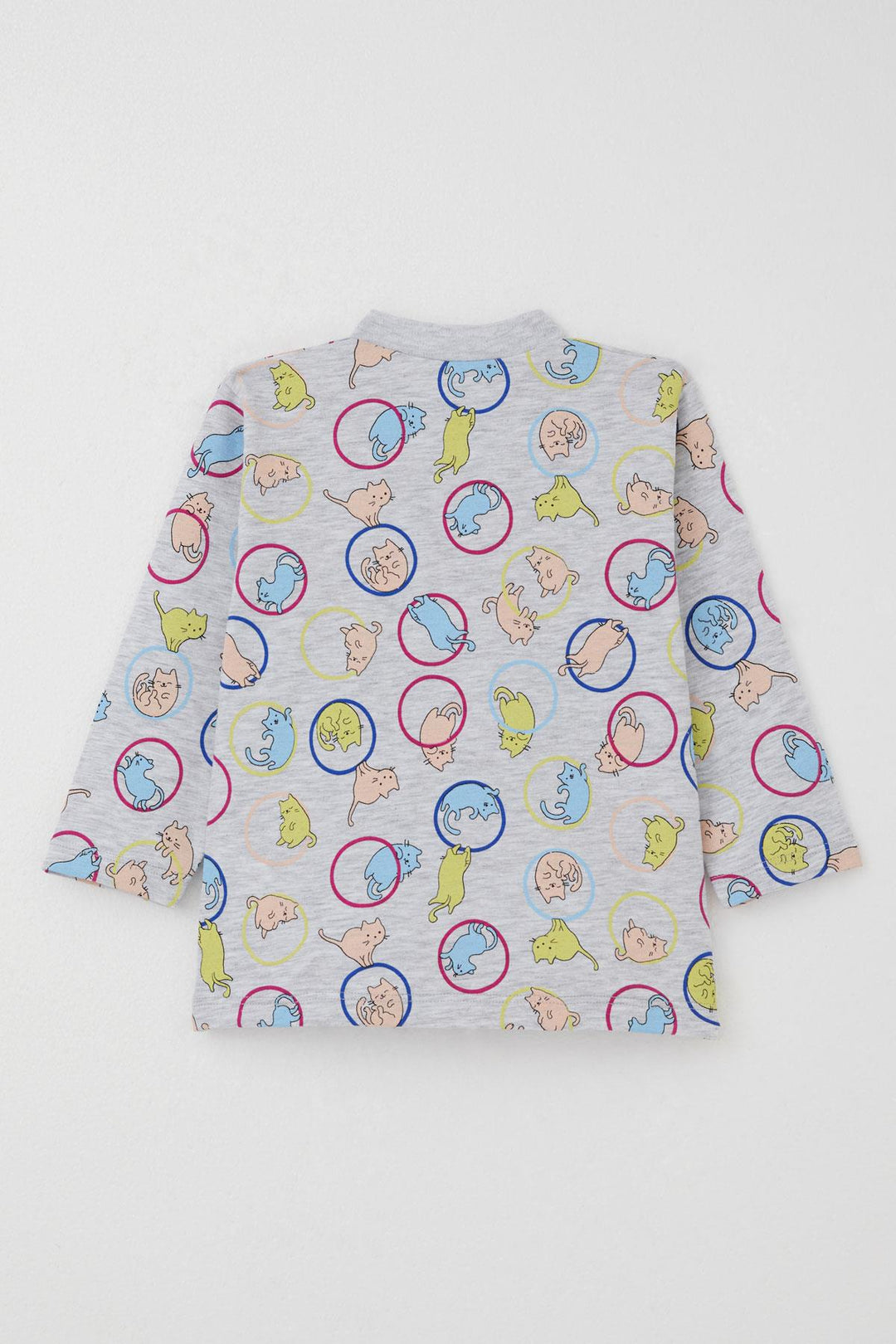 BRE Breeze Baby Boy Pajama Set with Moving Kitten Pattern 4 Months Year, Gray Melange - Bender