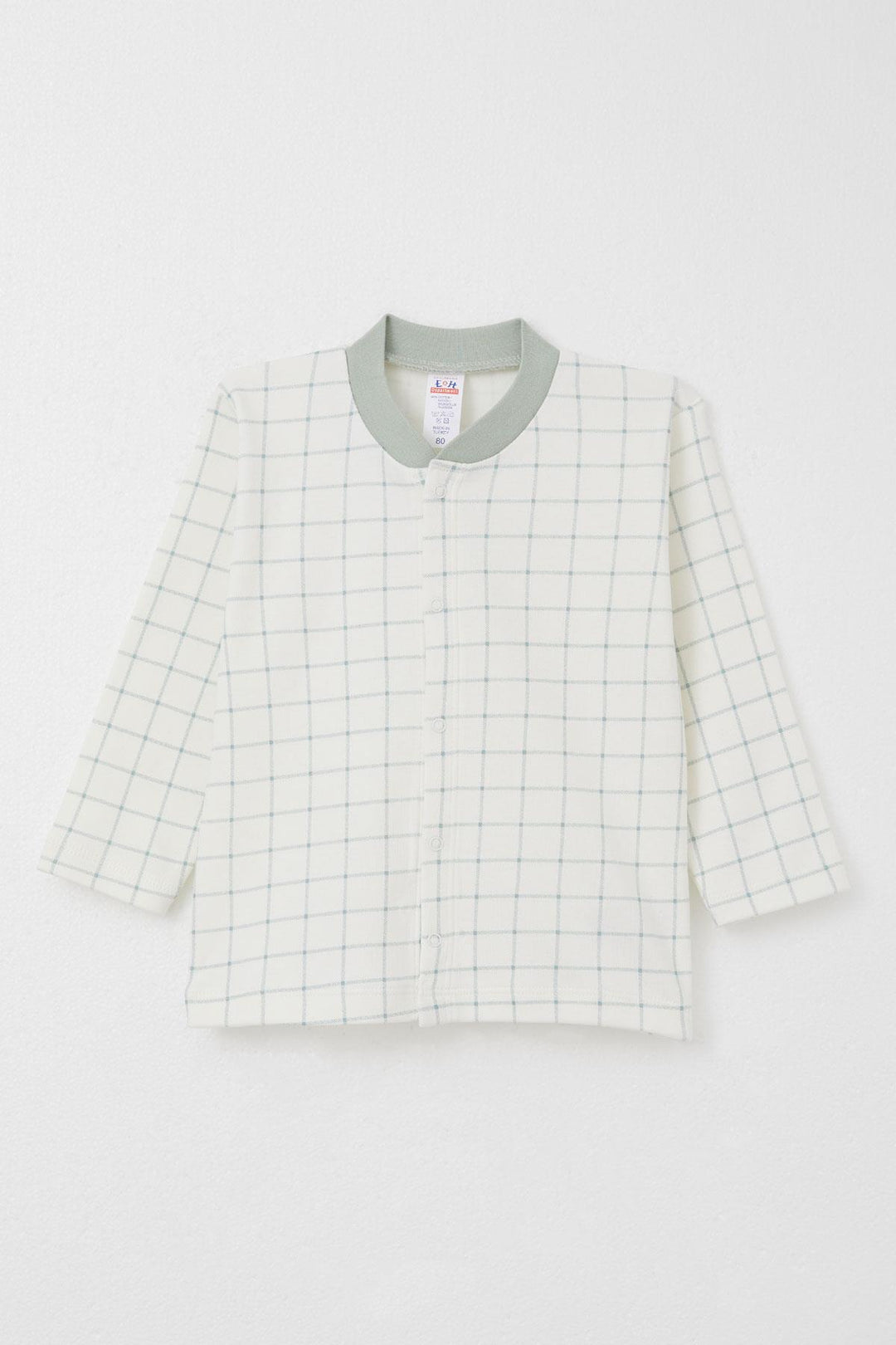 BRE Breeze Baby Boy Pajama Set Square Patterned 4 Months Year, Ecru - Créteil