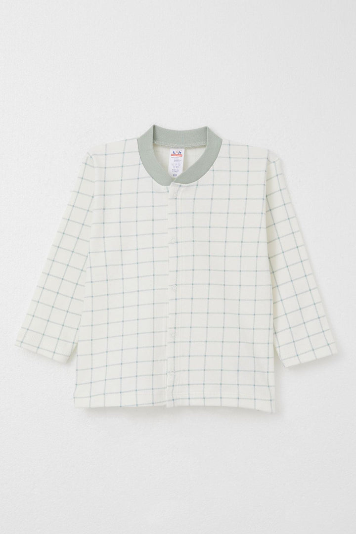 BRE Breeze Baby Boy Pajama Set Square Patterned 4 Months Year, Ecru - Créteil