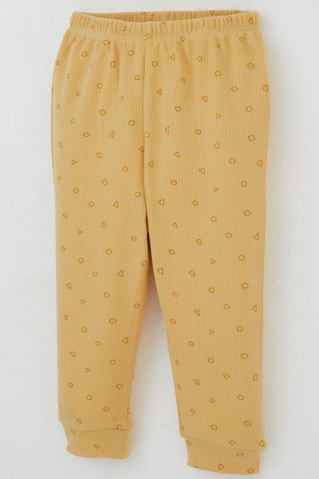BRE Breeze Baby Boy Pajama Set Mini Geometric Shapes 4 Months Year, Mustard Yellow - Overland Park
