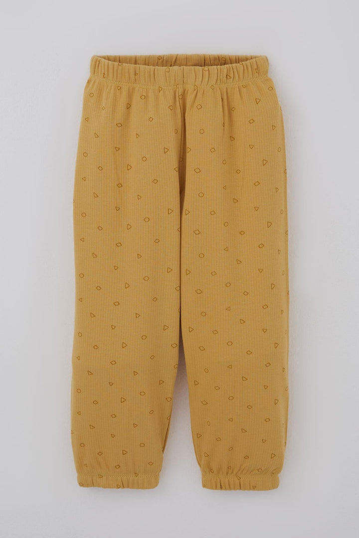 BRE Breeze Erkek Bebek Pijama Takımı Minik Geometrik Desenler 9 Ay-3 Yaş, Hardal Sarı - Hoddesdon