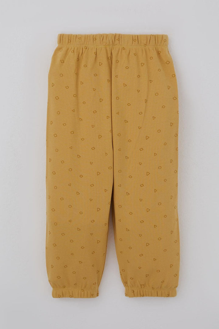 BRE Breeze Erkek Bebek Pijama Takımı Minik Geometrik Desenler 9 Ay-3 Yaş, Hardal Sarı - Hoddesdon