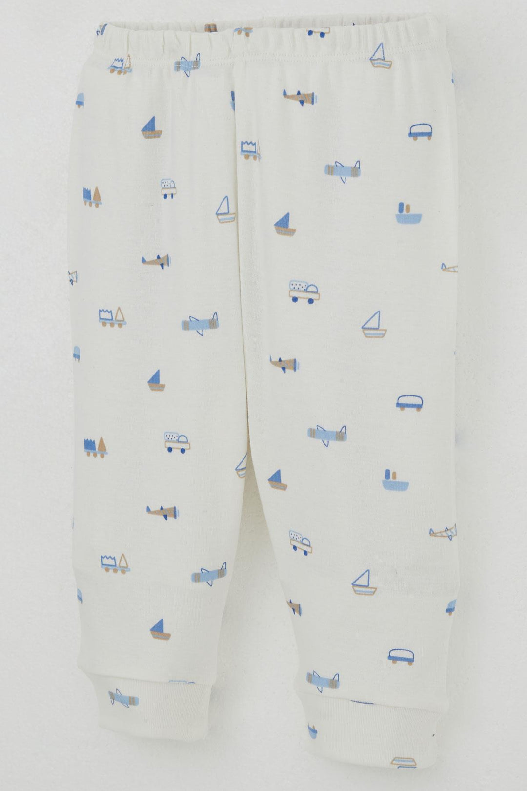 BRE Breeze Baby Boy Pajama Set Shoulder Snap Mini Vehicles World 4 Months Year, Beige - Mestre
