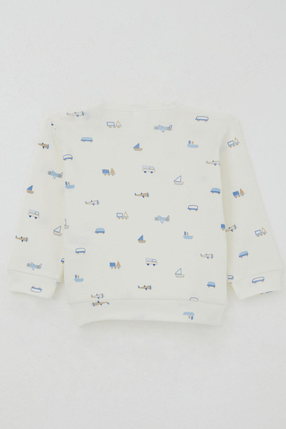 BRE Breeze Baby Boy Pajama Set Shoulder Snap Mini Vehicles World 4 Months Year, Beige - Mestre