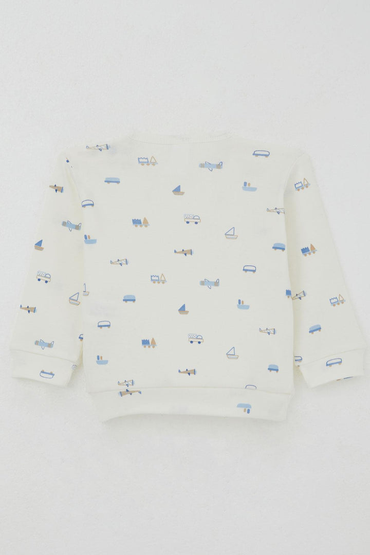 BRE Breeze Baby Boy Pajama Set Shoulder Snap Mini Vehicles World 4 Months Year, Beige - Mestre
