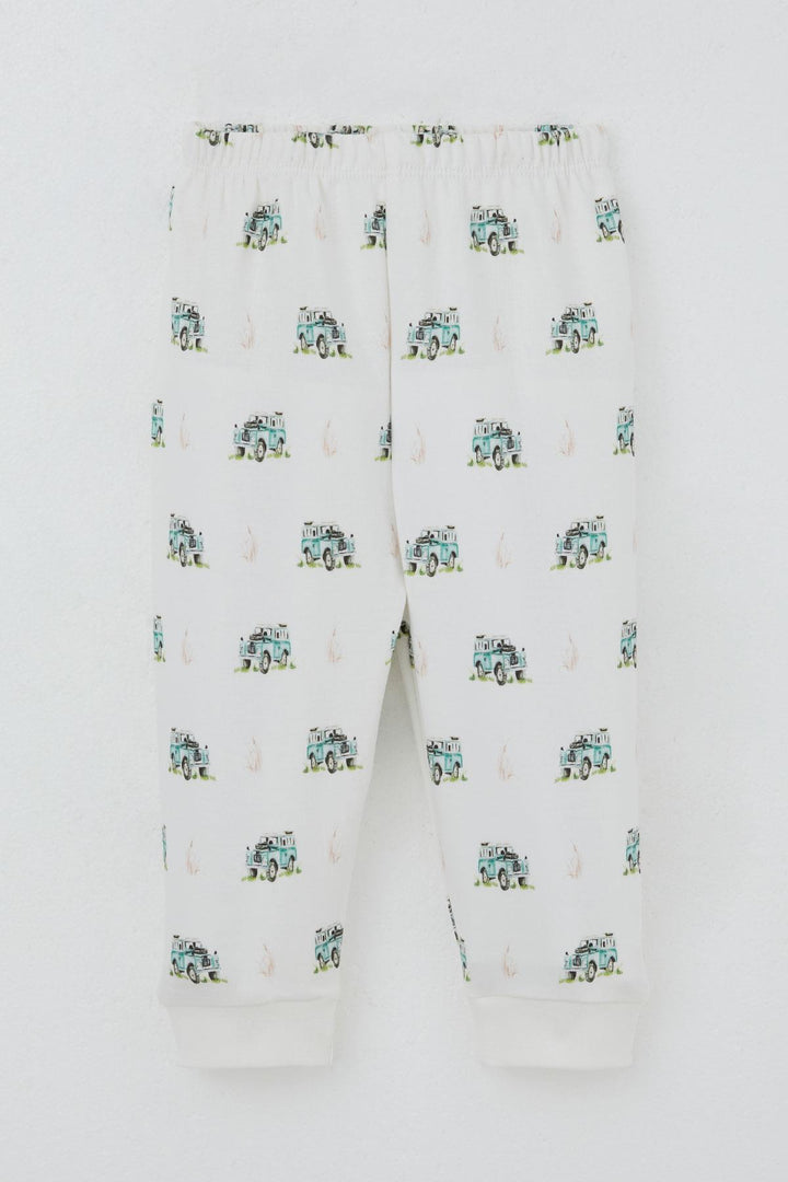 BRE Breeze Baby Boy Pajama Set Adventure Themed Little Explorer 4 Months Year, Beige - Lakewood