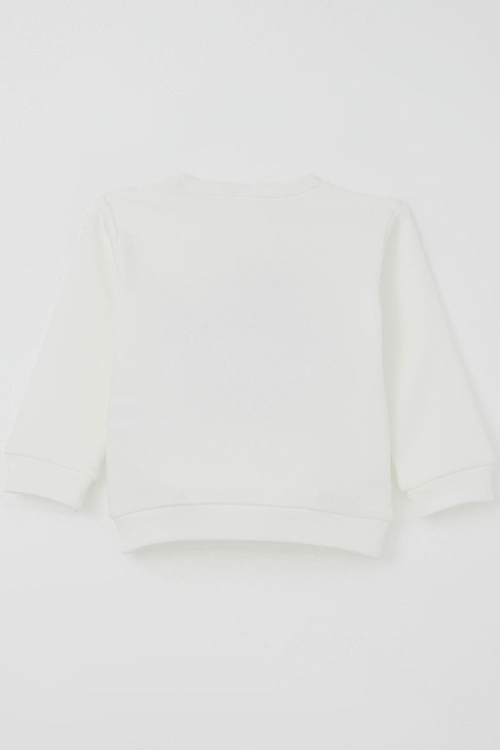 BRE Breeze Erkek Bebek Pijama Takımı Omuzdan Patlı Peluş Sakallı Hoho Noel Baba 4 Ay Yaş, Ekru - Goes