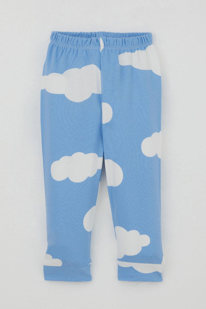 BRE Breeze Baby Boy Pajama Set with Cloud Pattern from Shoulder Snap, 4 Months Year, Blue - Ixtaczoquitlán