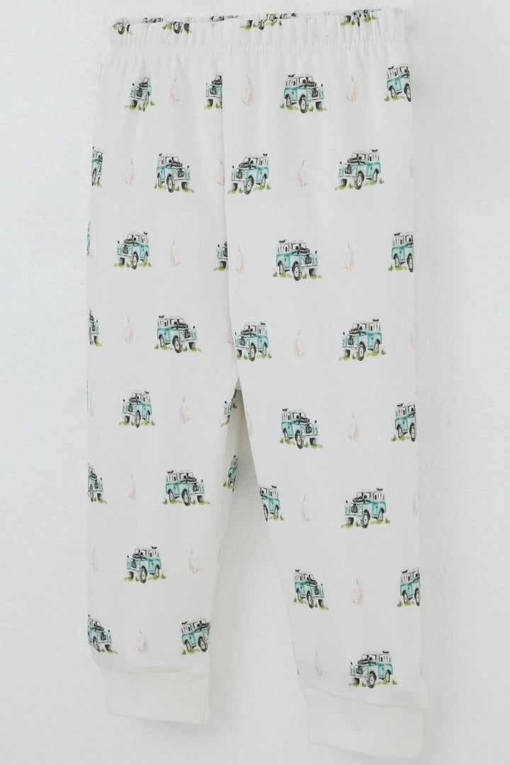 BRE Breeze Baby Boy Pajama Set Adventure Themed Little Explorer 4 Months Year, Beige - Lakewood