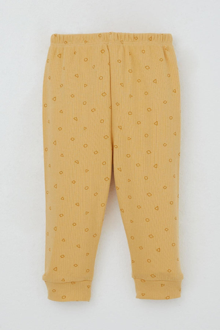 BRE Breeze Erkek Bebek Pijama Takımı Omuzdan Patlı Minik Geometrik Şekiller 4 Ay Yaş, Hardal Sarı - Sanlúcar de Barrameda