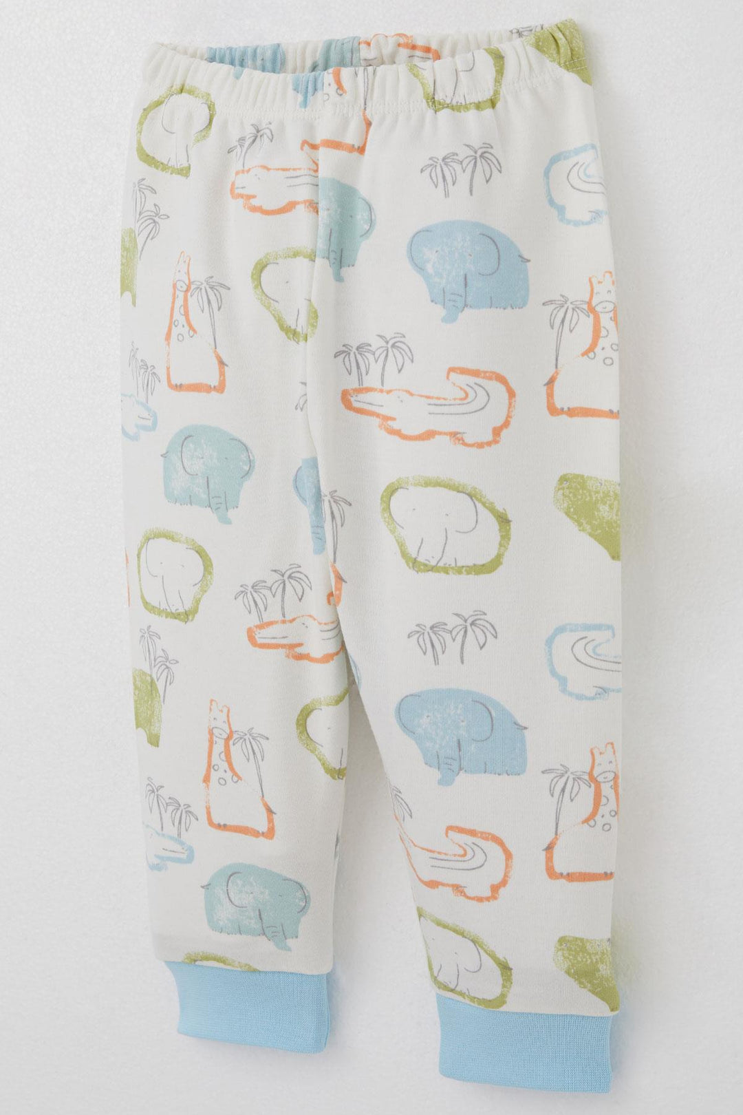 BRE Breeze Baby Boy Pajama Set Shoulder Buttoned Safari Themed Animal Patterned 4 Months Year, Beige - Sahuayo de Morelos