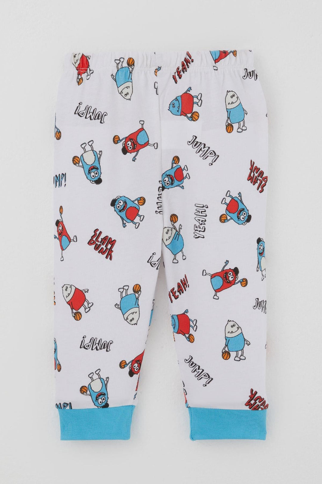 BRE Breeze Erkek Bebek Pijama Takımı Omuzdan Patlı Mini Basket Yıldızı 4 Ay Yaş, Beyaz - Red Deer