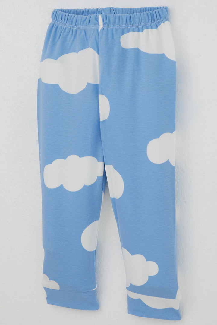 BRE Breeze Baby Boy Pajama Set with Cloud Pattern from Shoulder Snap, 4 Months Year, Blue - Ixtaczoquitlán